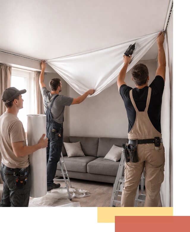 Монтаж сатинового натяжного потолка в Златоусте качественно и быстро