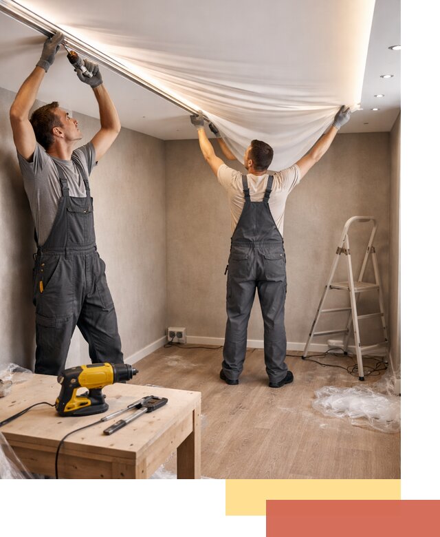 Монтаж натяжного потолка с подсветкой в Златоусте цена и сроки