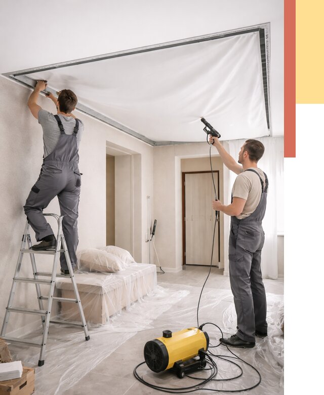 Монтаж натяжного потолка в прихожей в Златоусте от 2732 руб. под ключ | ОТДЕЛОЧНИК-Злт