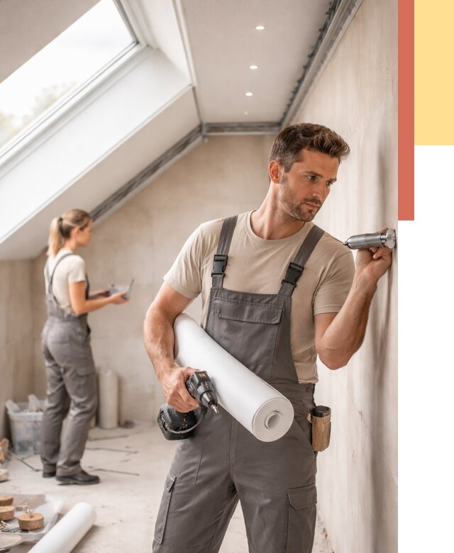 Монтаж натяжного потолка на мансарде в Златоусте от 3609 руб. | ОТДЕЛОЧНИК-Злт