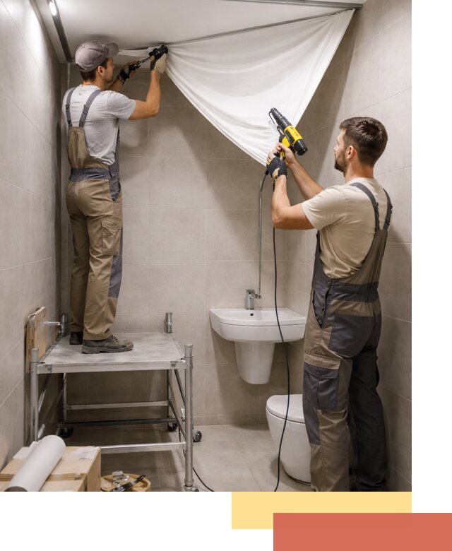 Монтаж натяжного потолка в санузле в Златоусте