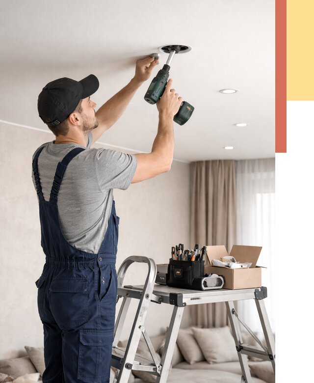 Установка и монтаж точечных светильников в натяжной потолок в Златоусте от 1856 руб. | ОТДЕЛОЧНИК-Злт