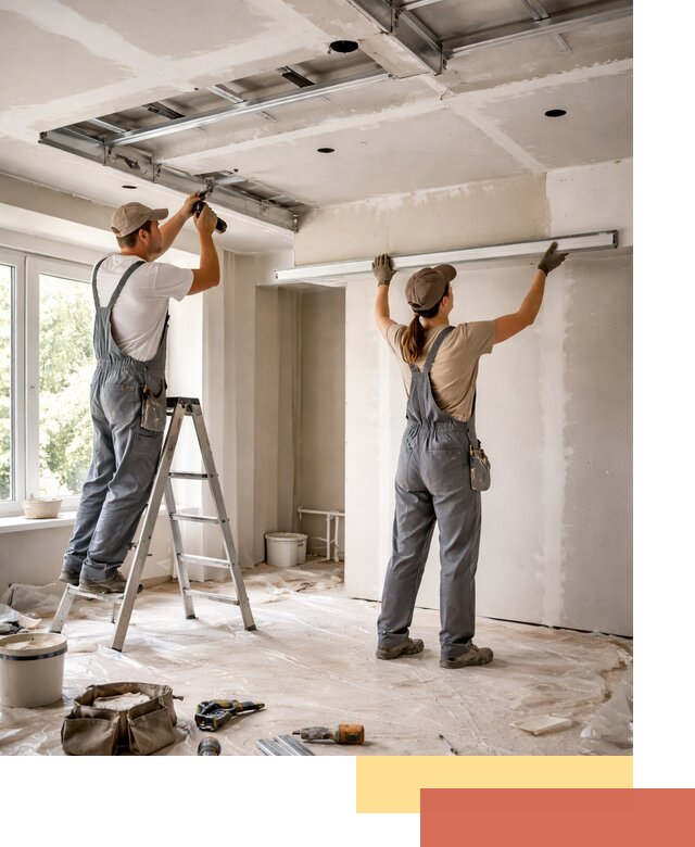 Монтаж многоуровневого потолка из гипсокартона в Златоусте