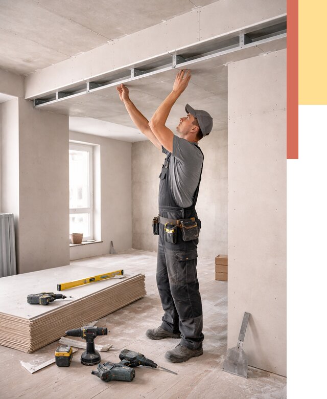 Потолок из гипсокартона с нишей в Златоусте от 1289 руб. под ключ | ОТДЕЛОЧНИК-Злт