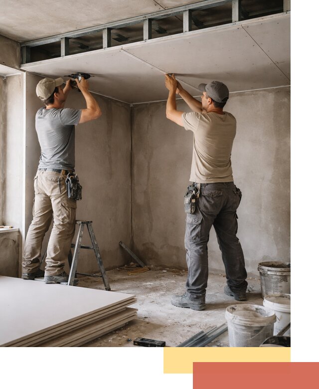 Короб из гипсокартона на потолке под ключ в Златоусте