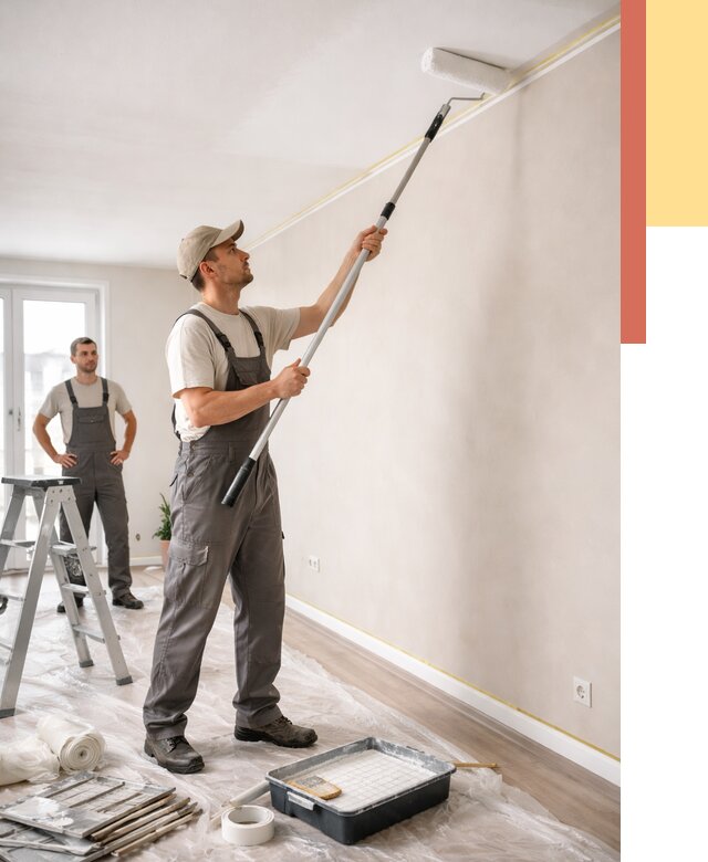 Покраска потолка из гипсокартона в Златоусте от 4640 руб./м2 — услуги под ключ | ОТДЕЛОЧНИК-Злт