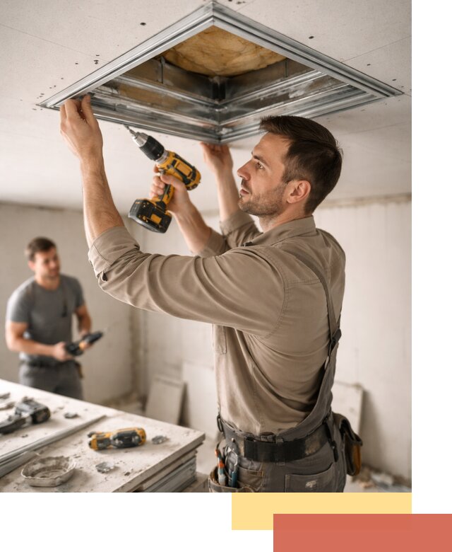 Монтаж люка в потолок из ГКЛ в Златоусте