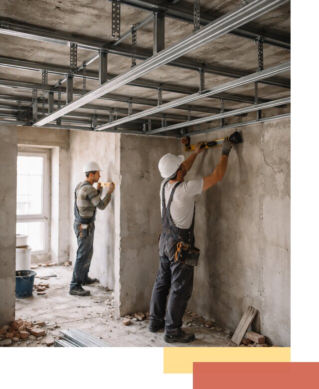 Монтаж каркаса потолка из профильного профиля в Златоусте