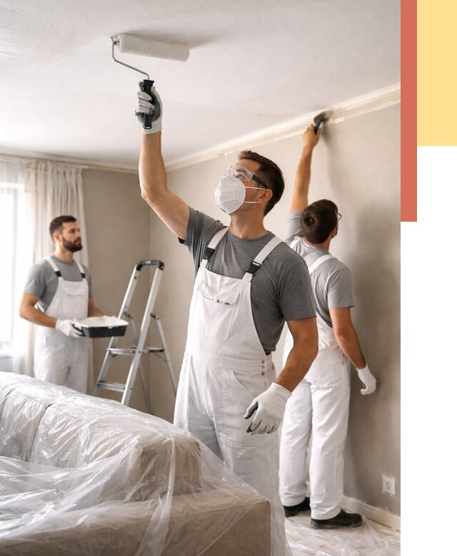 Покраска потолка водоэмельсионной краской в Златоусте от 2268 руб/м² — услуги под ключ | ОТДЕЛОЧНИК-Злт