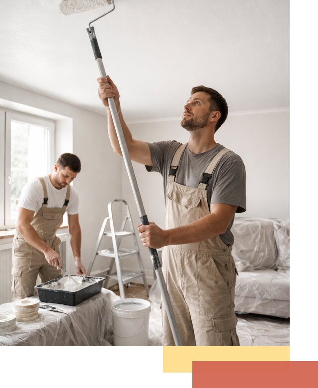 Покраска потолка водоэмульсионной краской в Златоусте