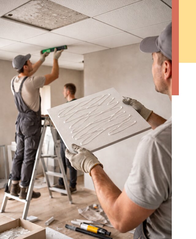 Монтаж потолочной плитки в Златоусте от 4640 руб. — быстро и недорого | ОТДЕЛОЧНИК-Злт