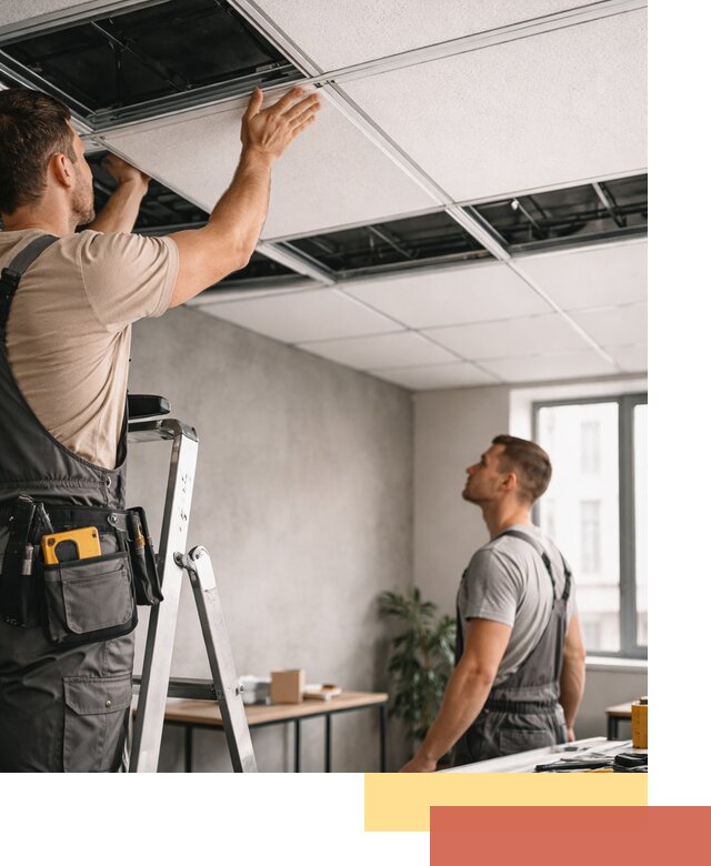 Монтаж потолочной плитки в Златоусте качественно и в срок