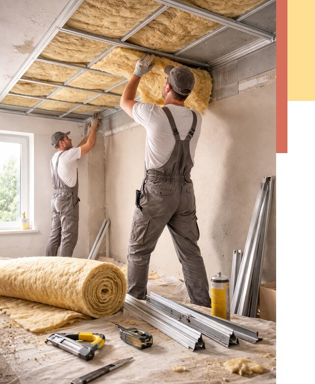 Утепление потолка в Златоусте от 7423 руб/м2 — недорого, быстро, под ключ | ОТДЕЛОЧНИК-Злт