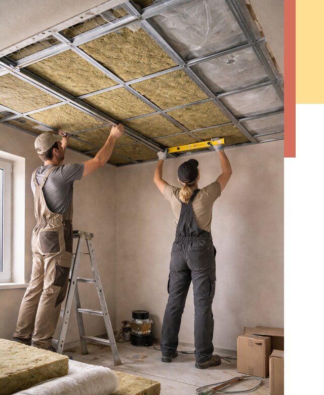 Шумоизоляция потолка в Златоусте от 1289 руб. под ключ — услуги ОТДЕЛОЧНИК-Злт