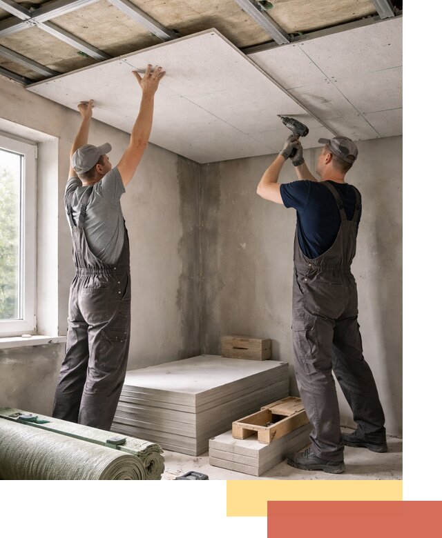 Шумоизоляция потолка панелями ЗИПС в Златоусте